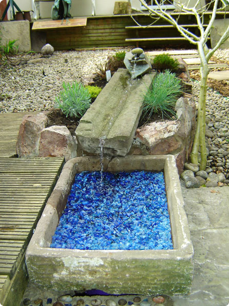 The water feature at Frederick Place.