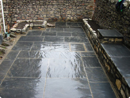 The completed patio at Clifton Vale